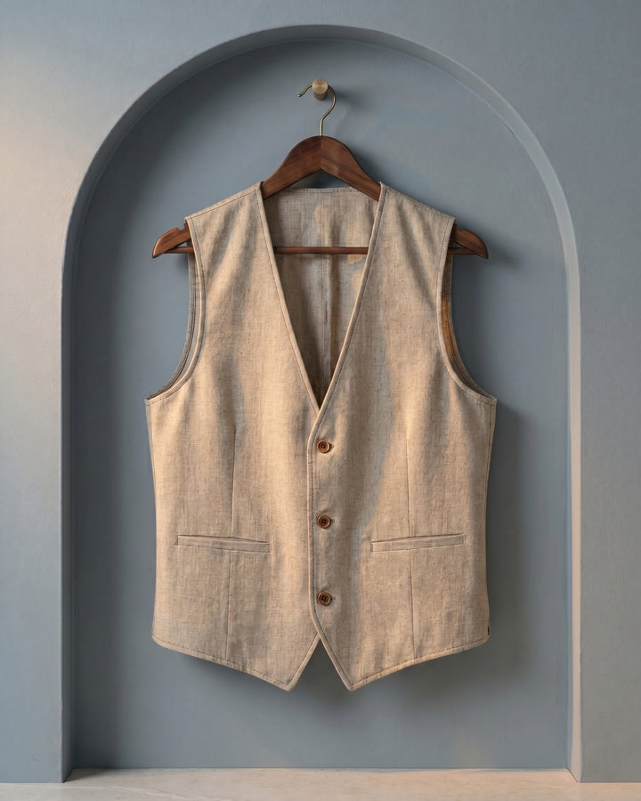 Tomas Linen Blend Vest