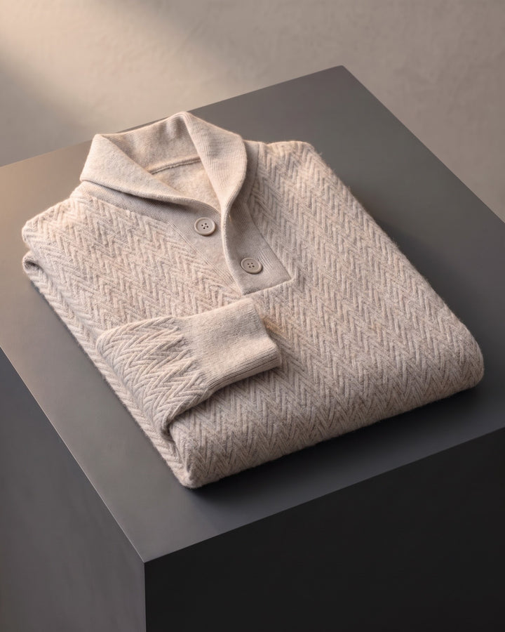 Octavio Cashmere Shawl-Collar Sweater