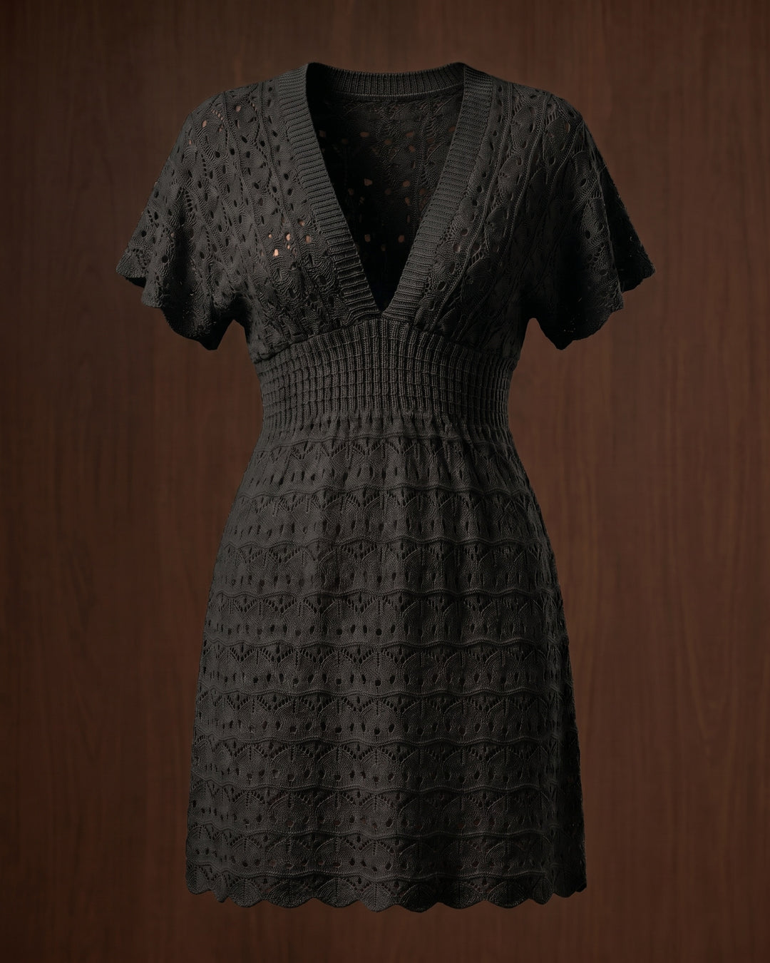 Romina Open-Knit Mini Dress