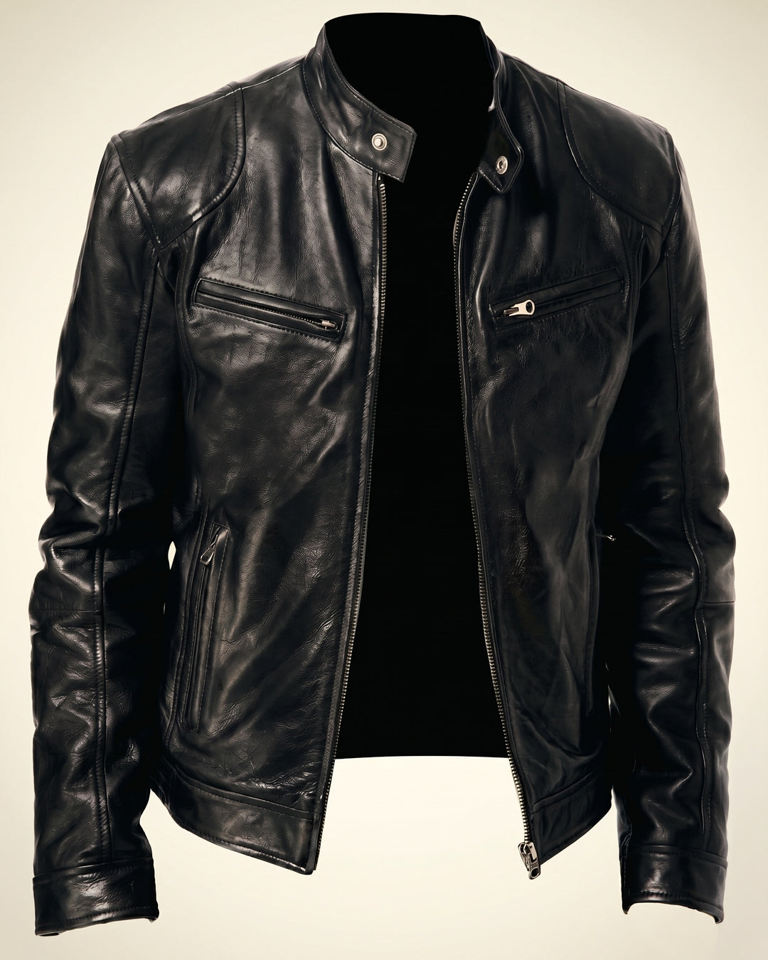 Virgilio Faux Leather Moto Jacket