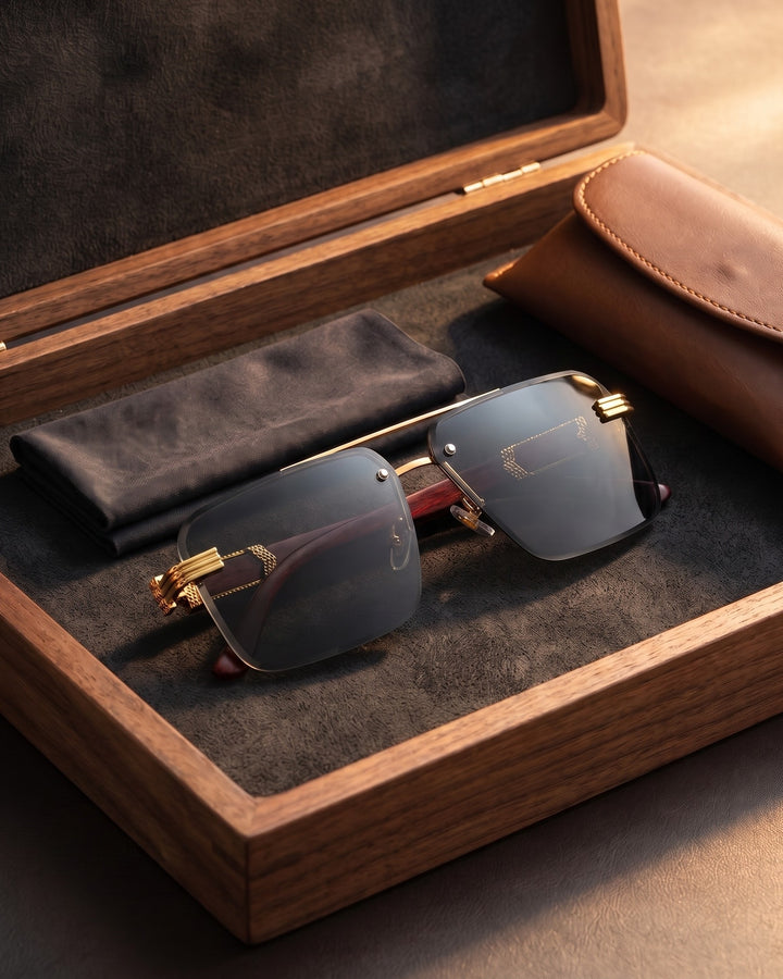 Tadeo Rimless Sunglasses