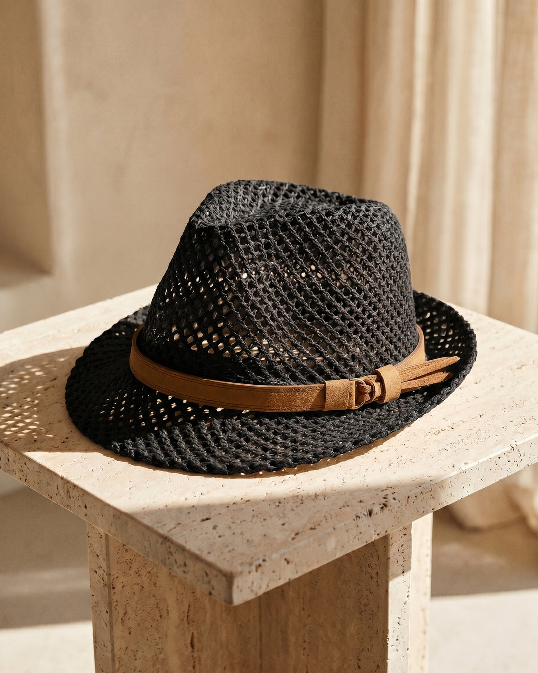 Walter Open-Weave Fedora Hat