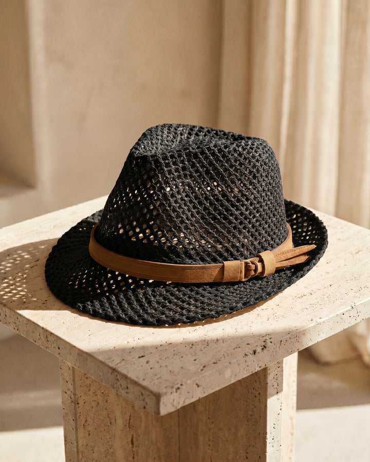 Walter Open-Weave Fedora Hat