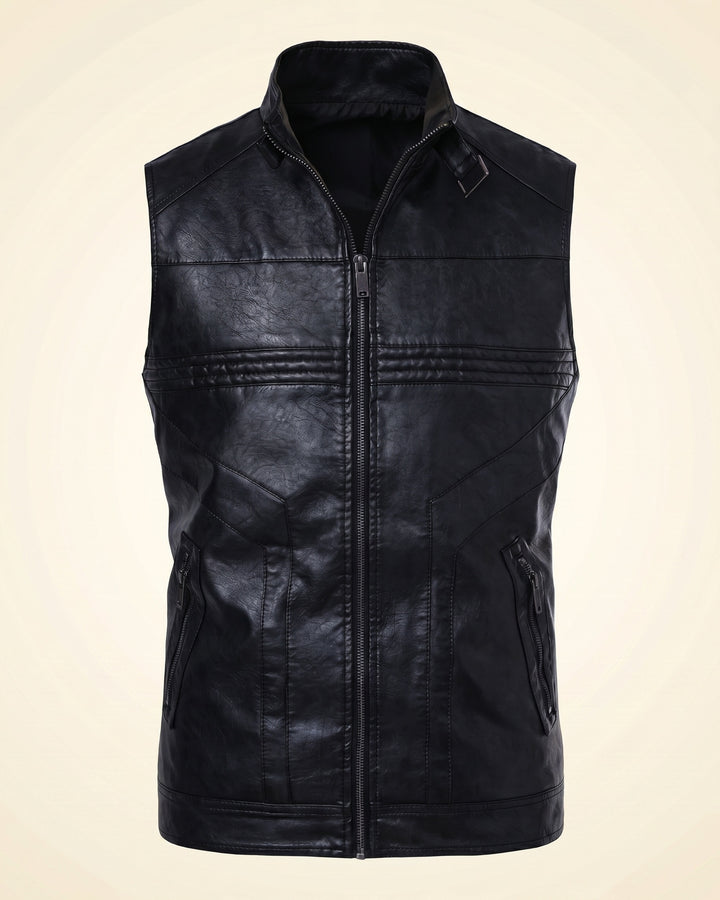 Vicente Faux Leather Vest