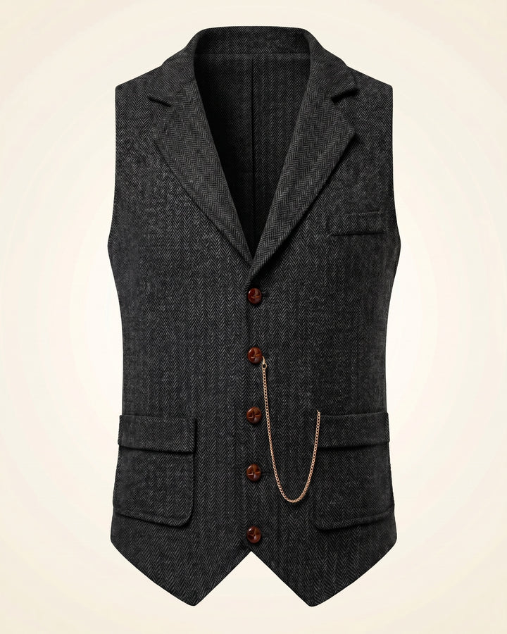 Oscar Herringbone Waistcoat