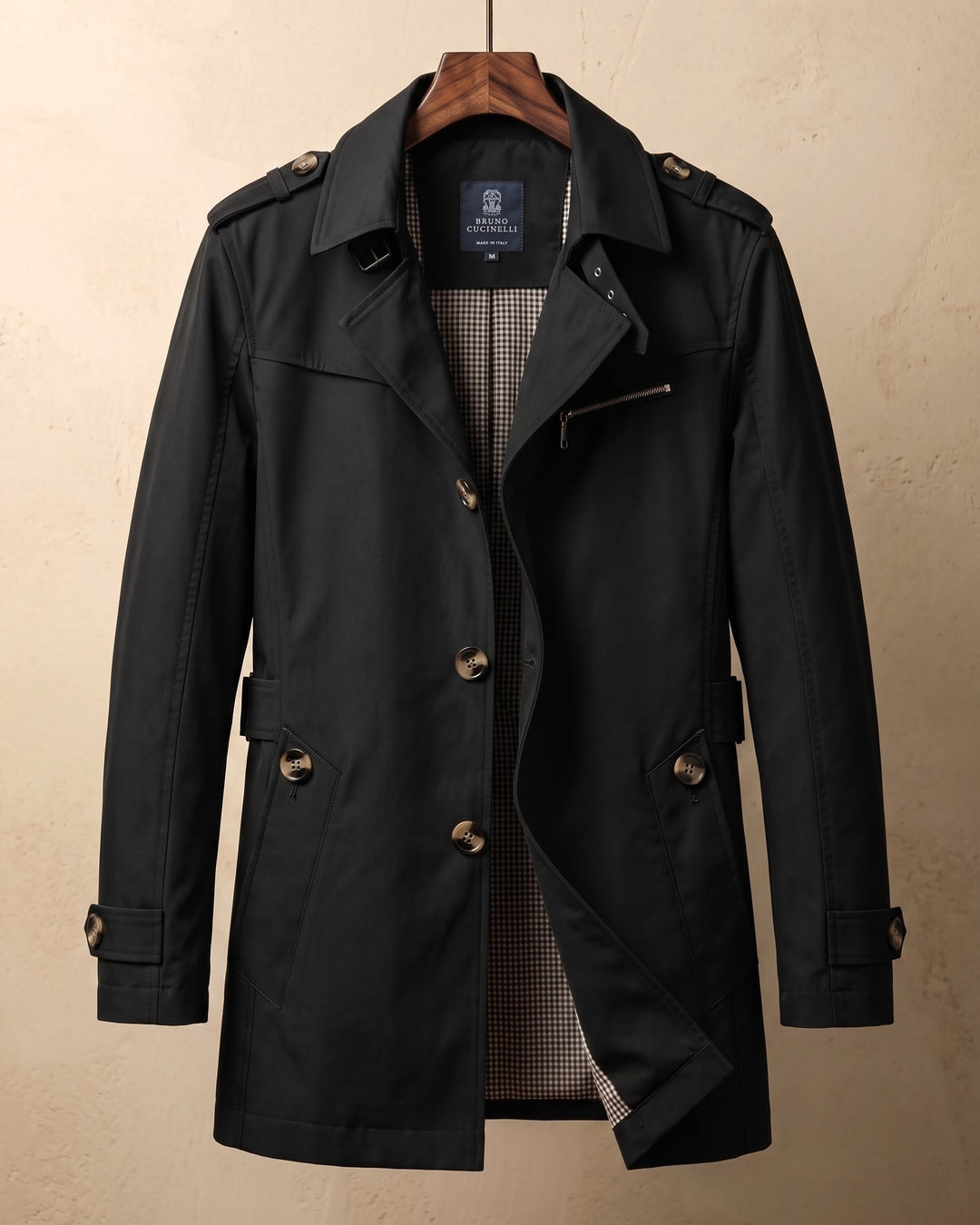 Maurizio Cotton Trench Coat