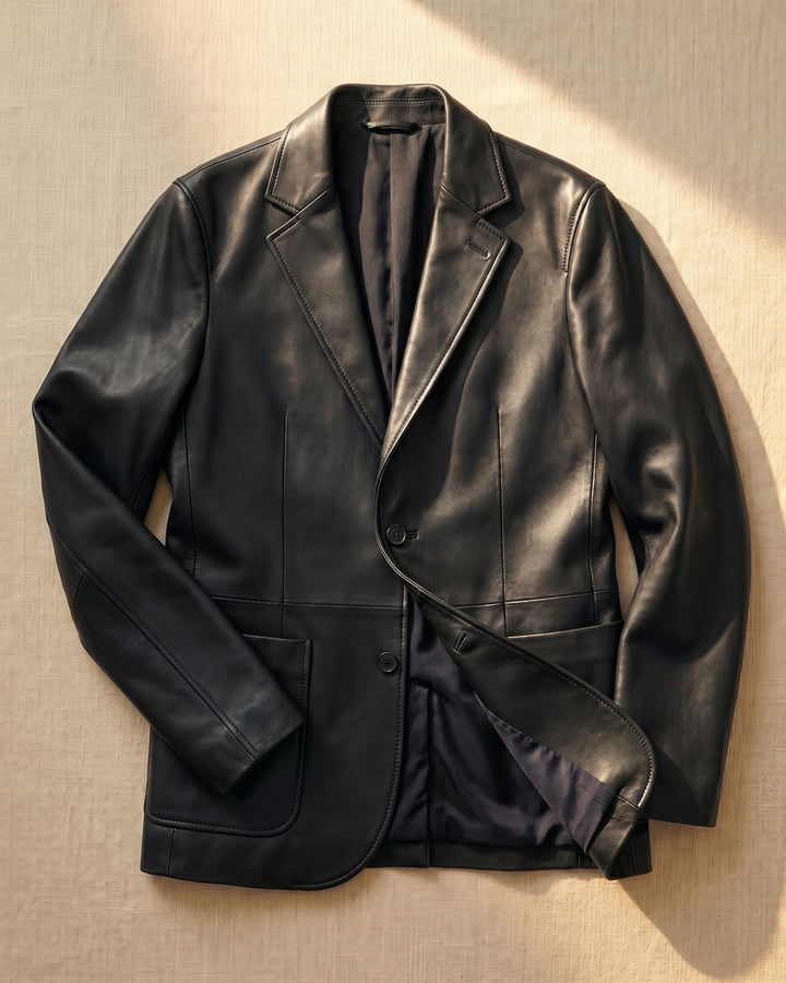 Sandro Faux Leather Blazer