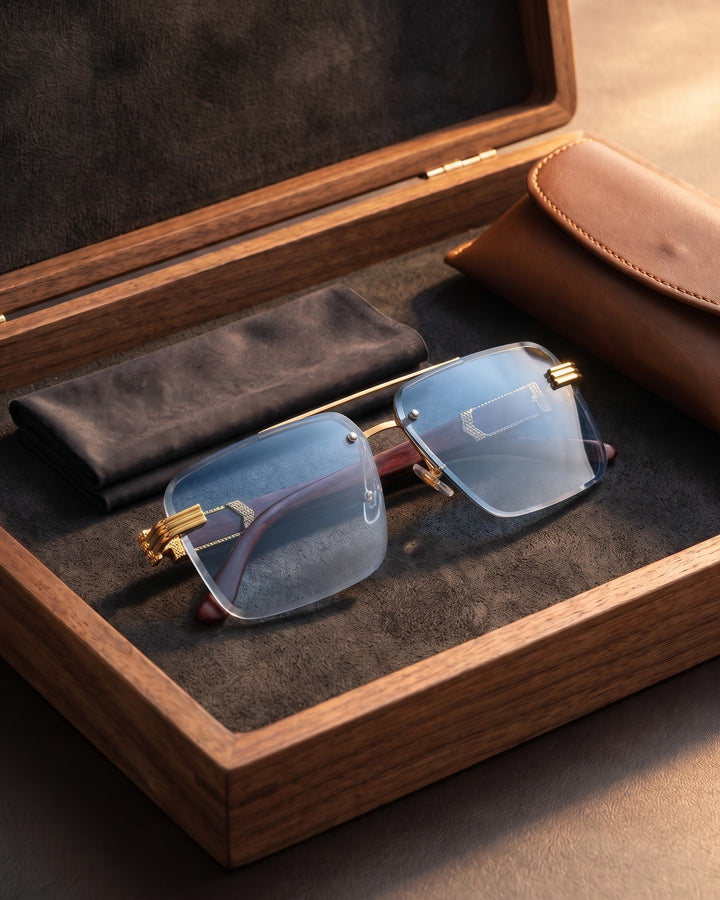 Tadeo Rimless Sunglasses
