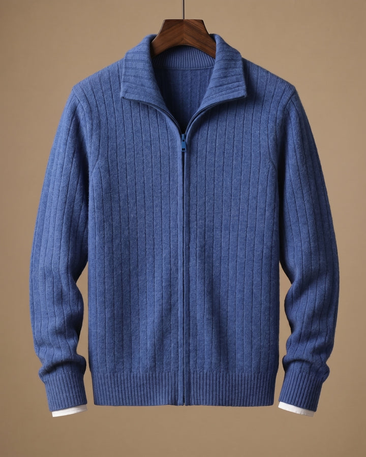 Angelo Cashmere Zip Cardigan