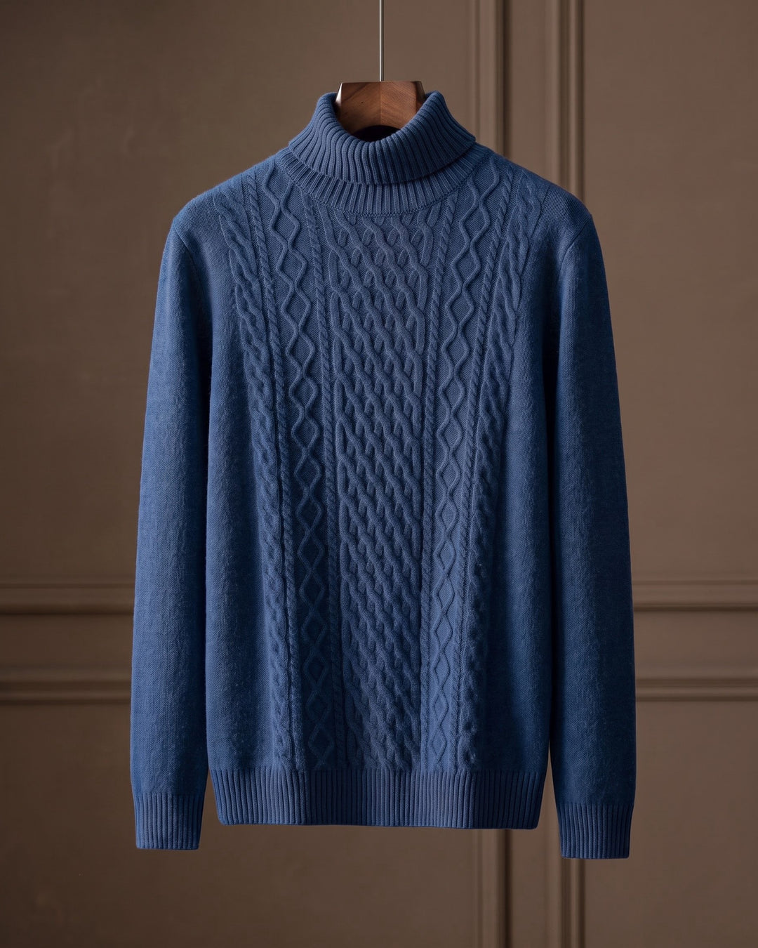 Giulio Wool Cable-Knit Turtleneck Sweater