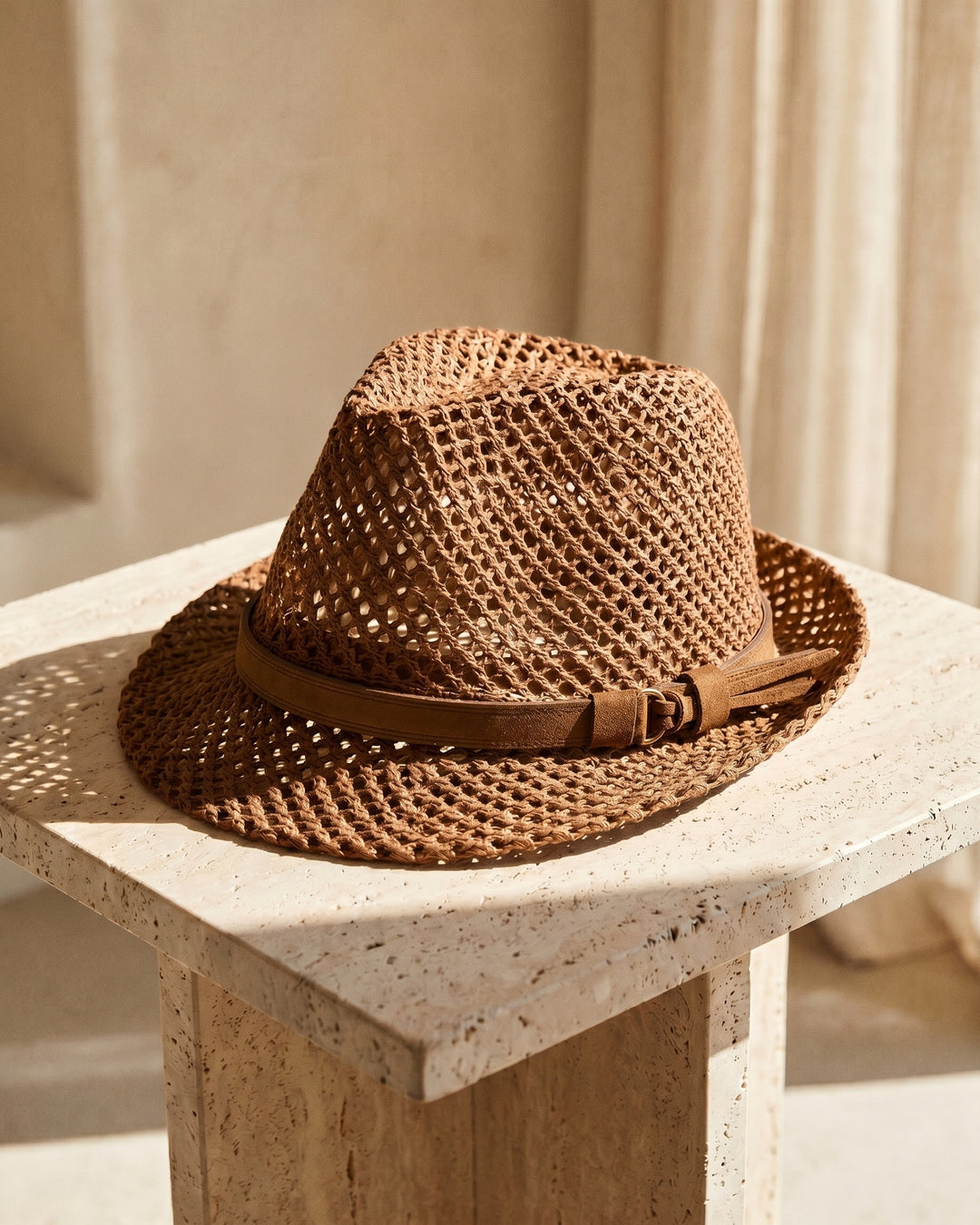Walter Open-Weave Fedora Hat