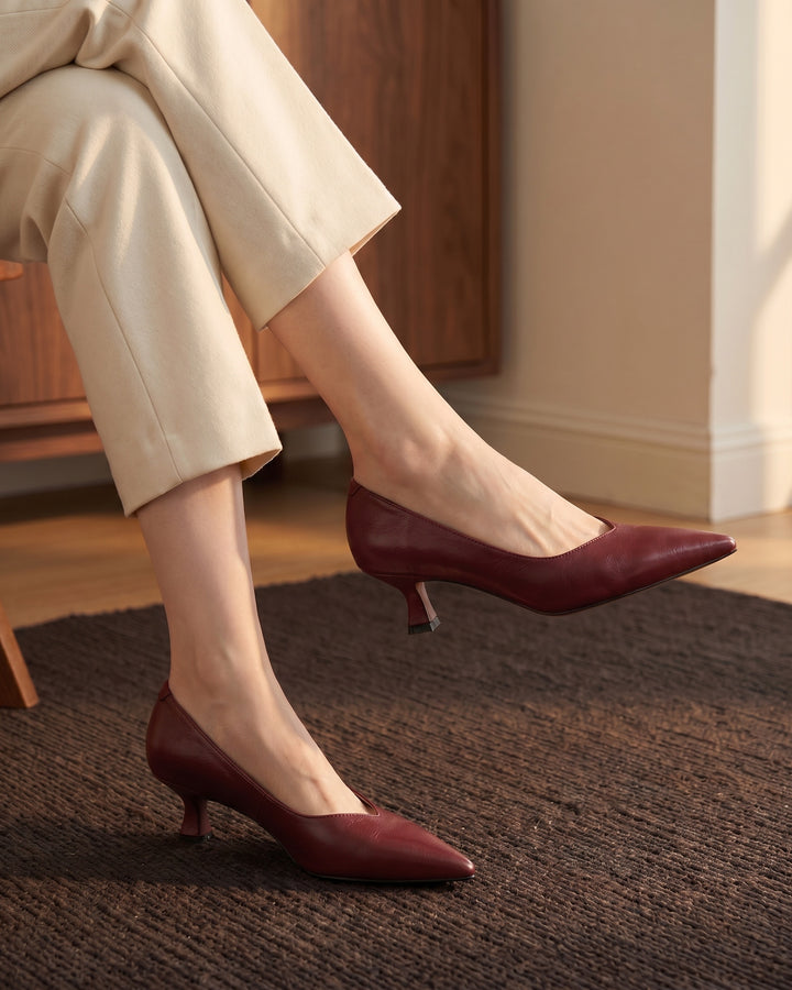 Felicia Leather Heels