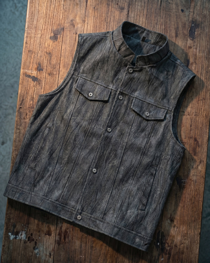 Antonio Faux Leather Vest Jacket