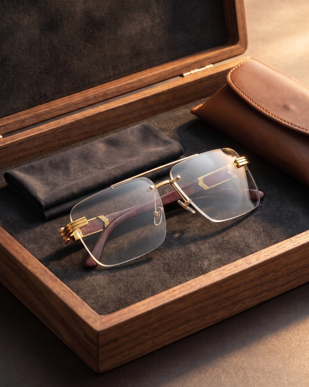 Tadeo Rimless Sunglasses