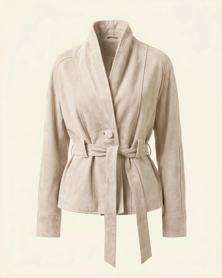 Maddalena Suede Belted Jacket