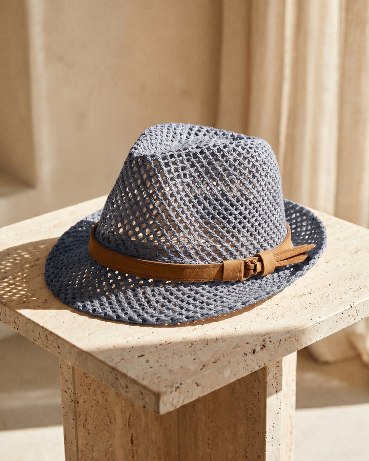 Walter Open-Weave Fedora Hat