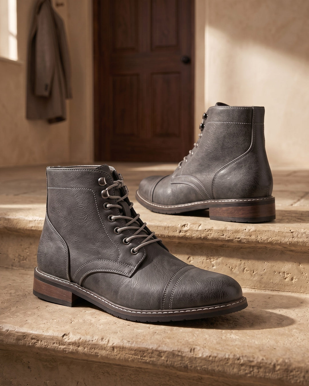 Osvaldo Lace-Up Cap-Toe Boot