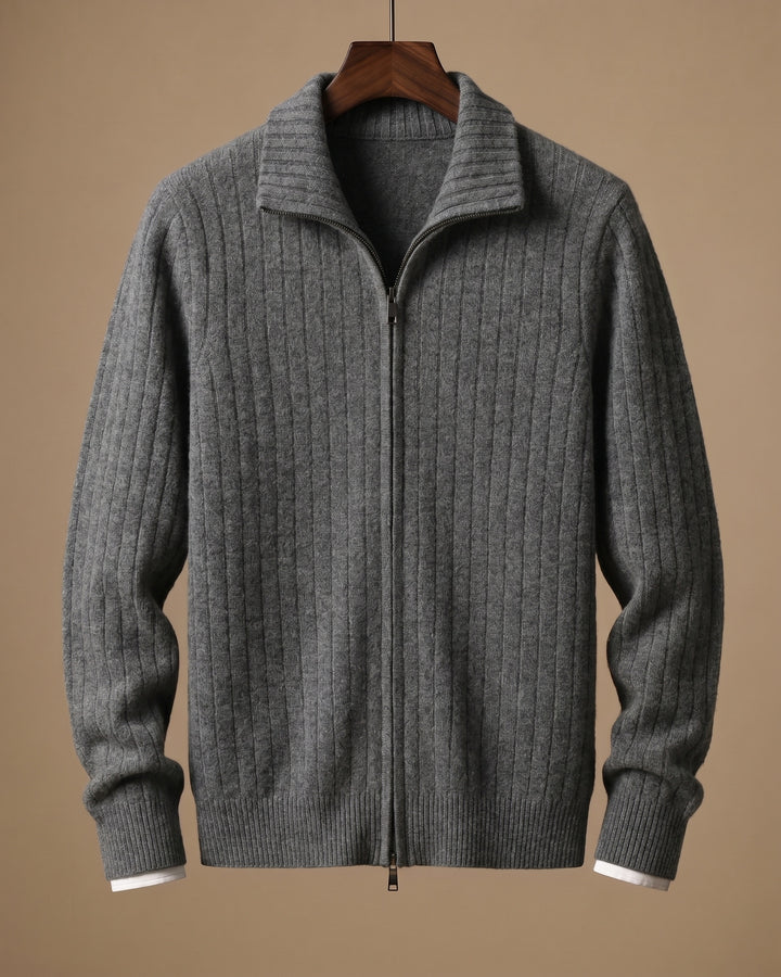 Angelo Cashmere Zip Cardigan