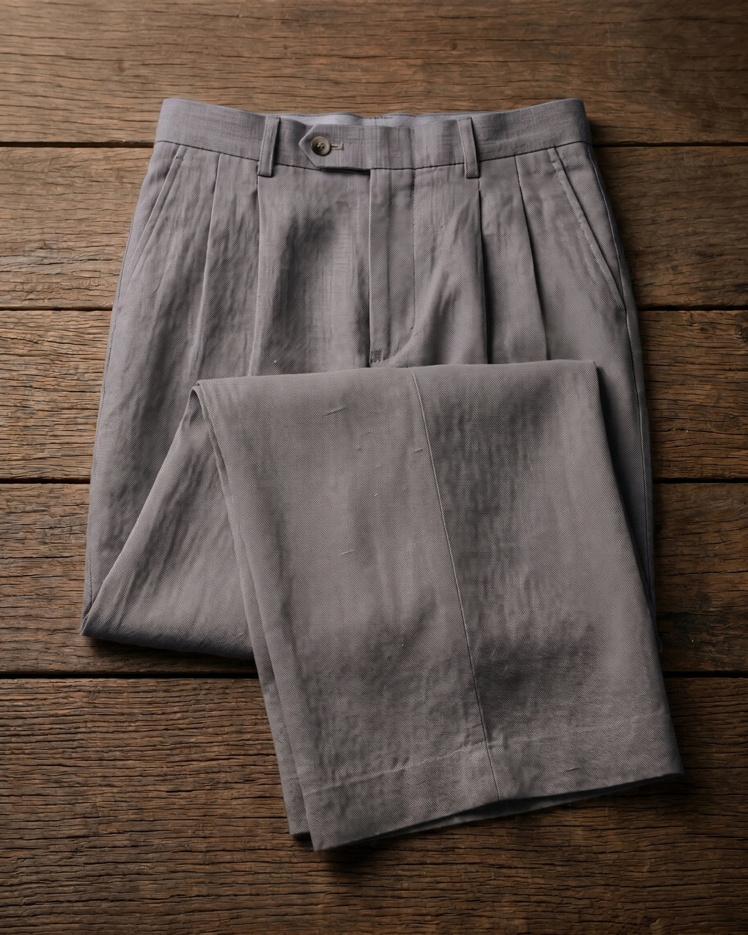 Augusto Linen Pleated Trousers