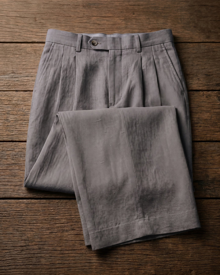 Augusto Linen Pleated Trousers