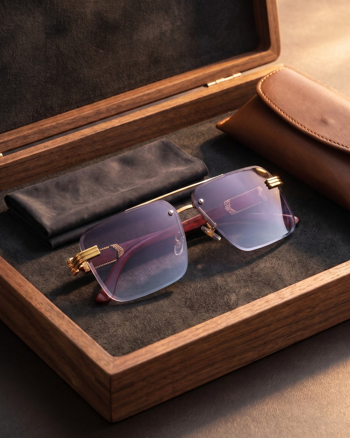 Tadeo Rimless Sunglasses