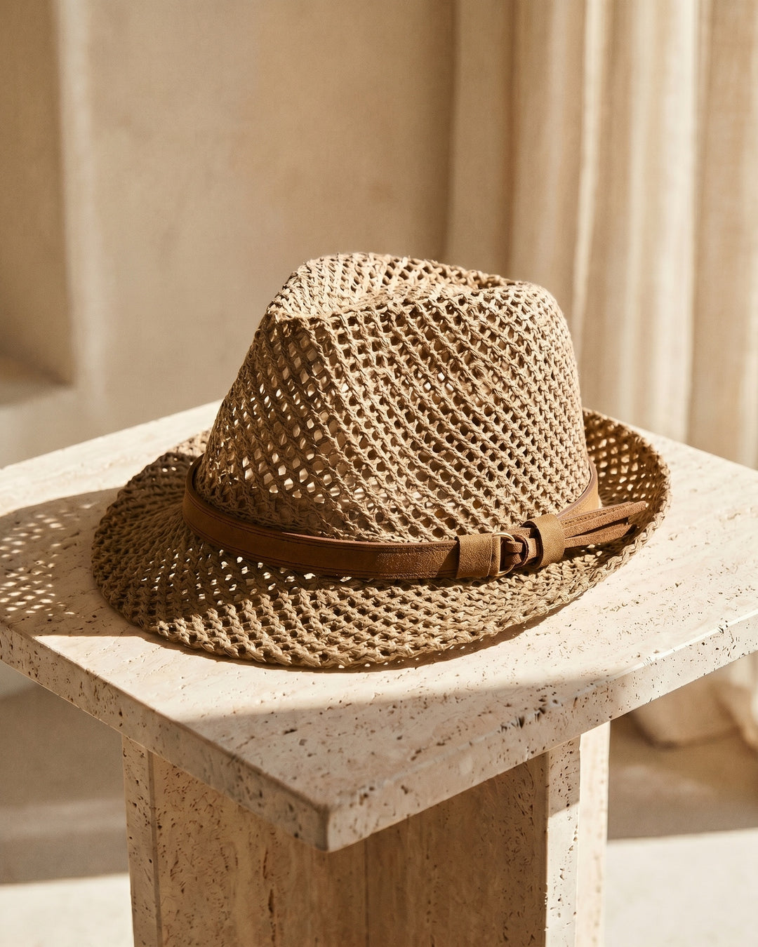 Walter Open-Weave Fedora Hat