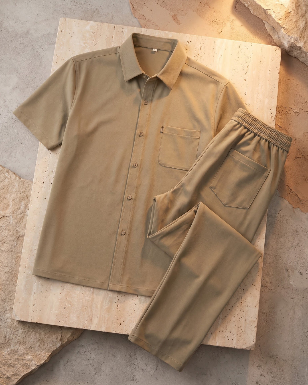 Domenico Short-Sleeve Shirt and Trouser Set