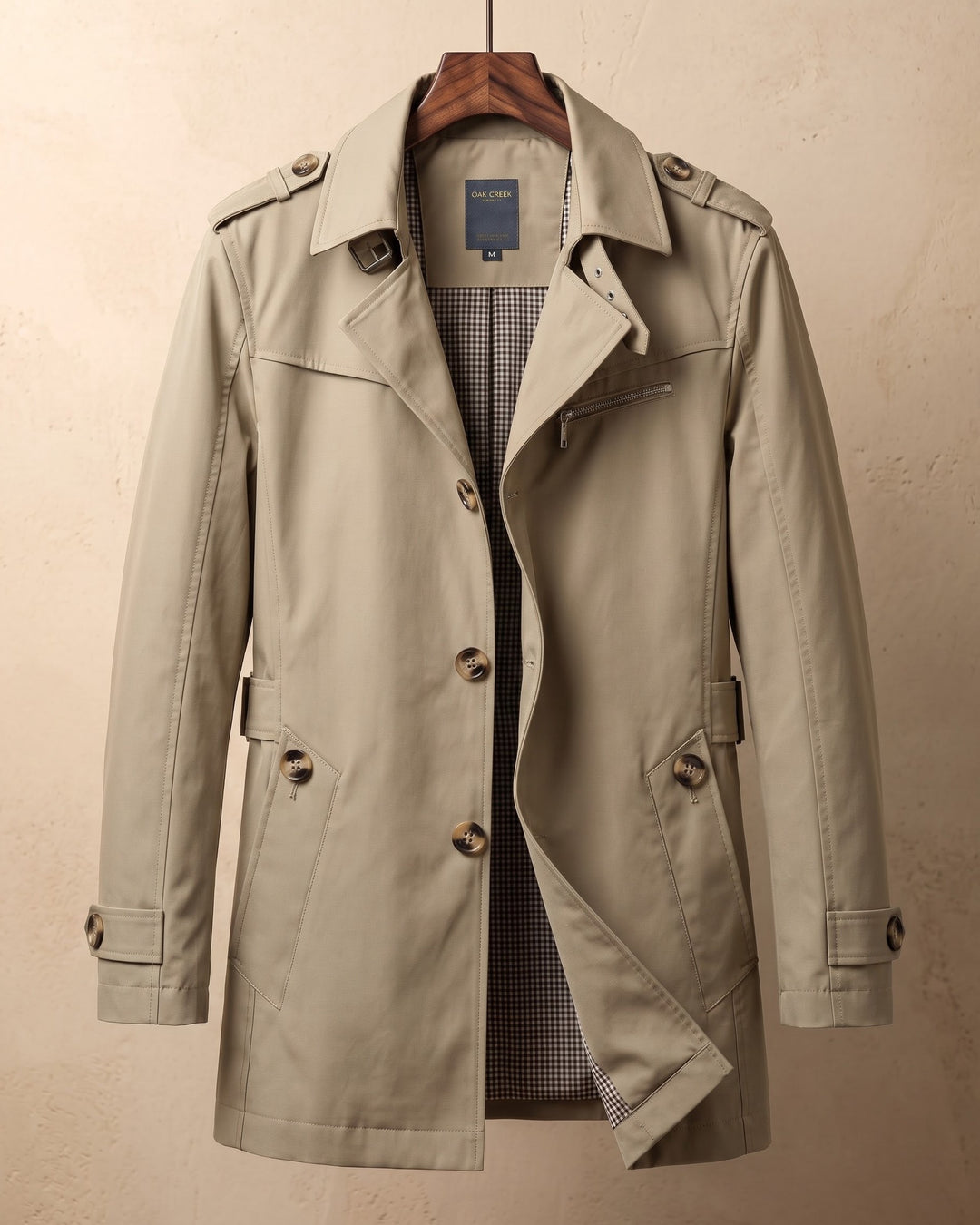Maurizio Cotton Trench Coat