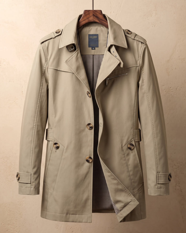 Maurizio Cotton Trench Coat