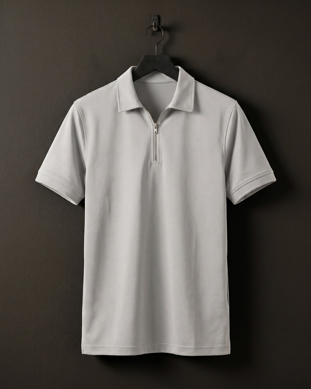Alberto Cotton Blend Zip Polo