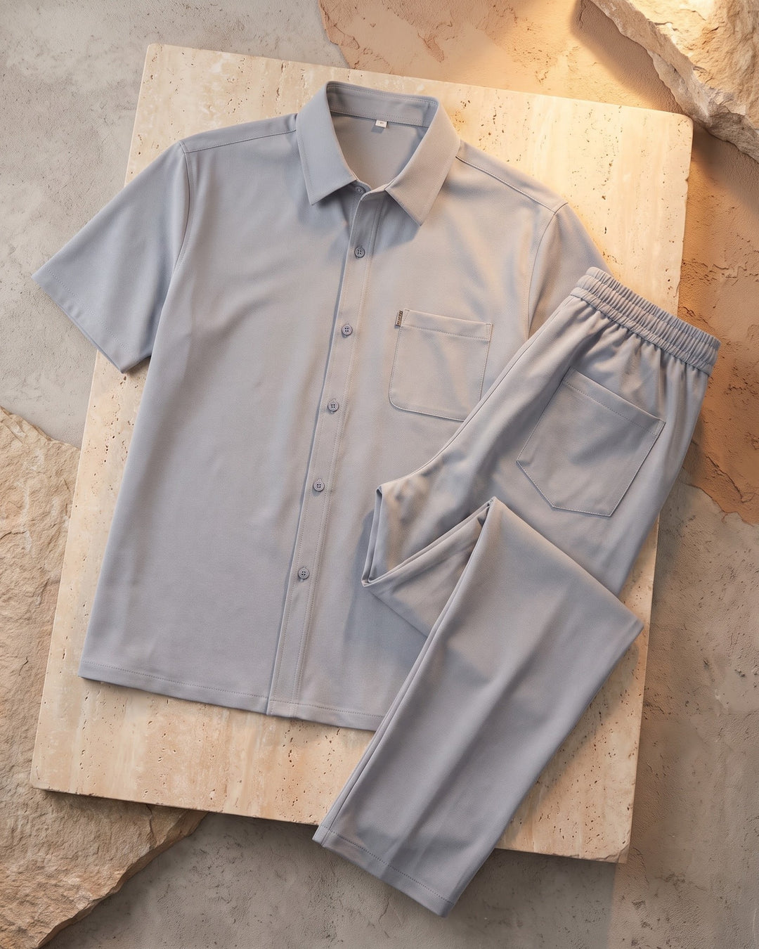 Domenico Short-Sleeve Shirt and Trouser Set
