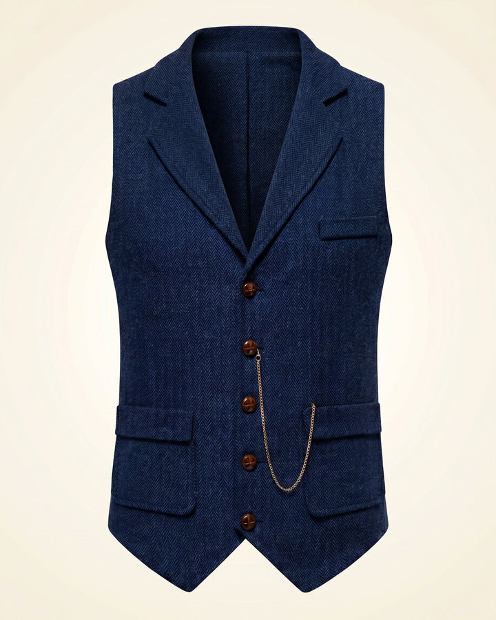 Oscar Herringbone Waistcoat