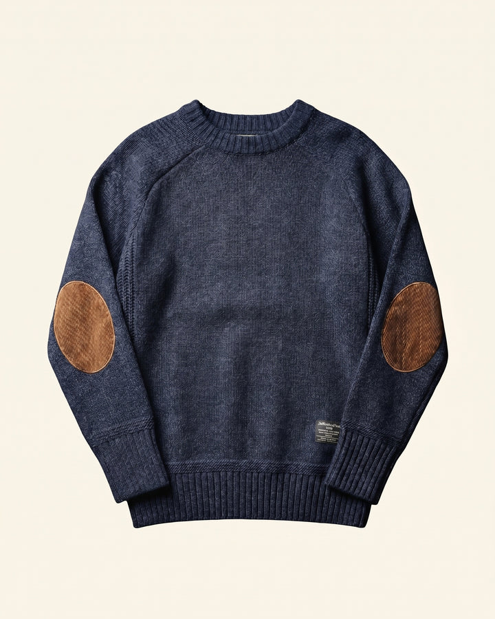 Massimo Elbow-Patch Crewneck Sweater