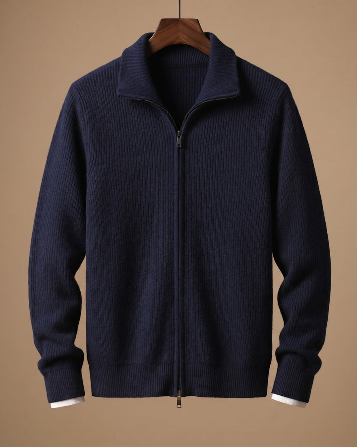 Angelo Cashmere Zip Cardigan