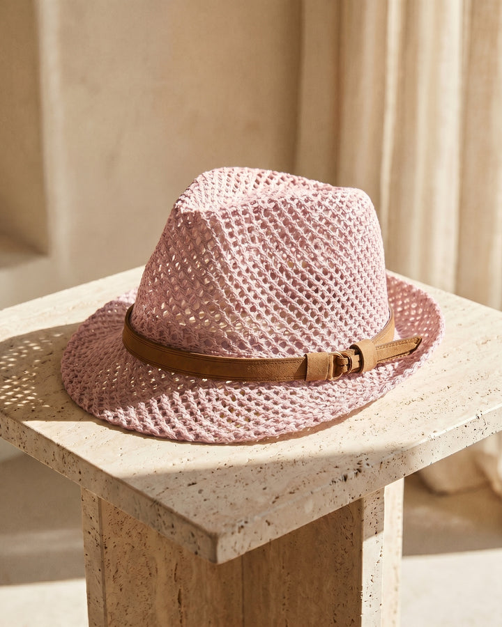 Walter Open-Weave Fedora Hat