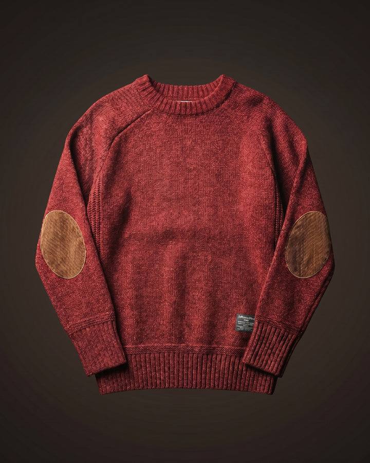 Massimo Elbow-Patch Crewneck Sweater