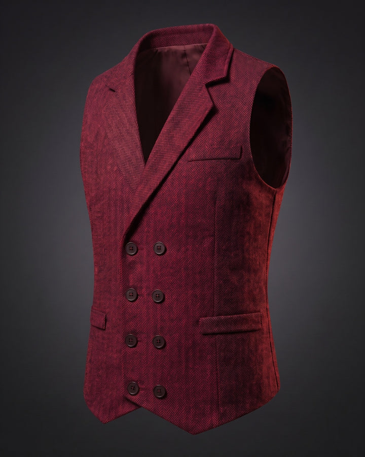 Guido Herringbone Tweed Vest