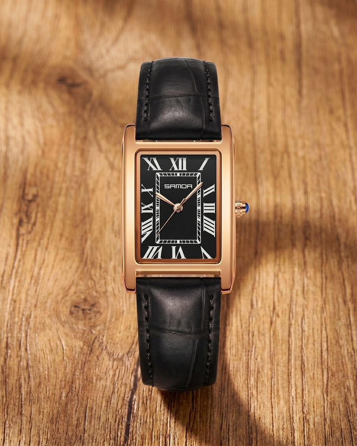 Eleonora Leather Tank Watch