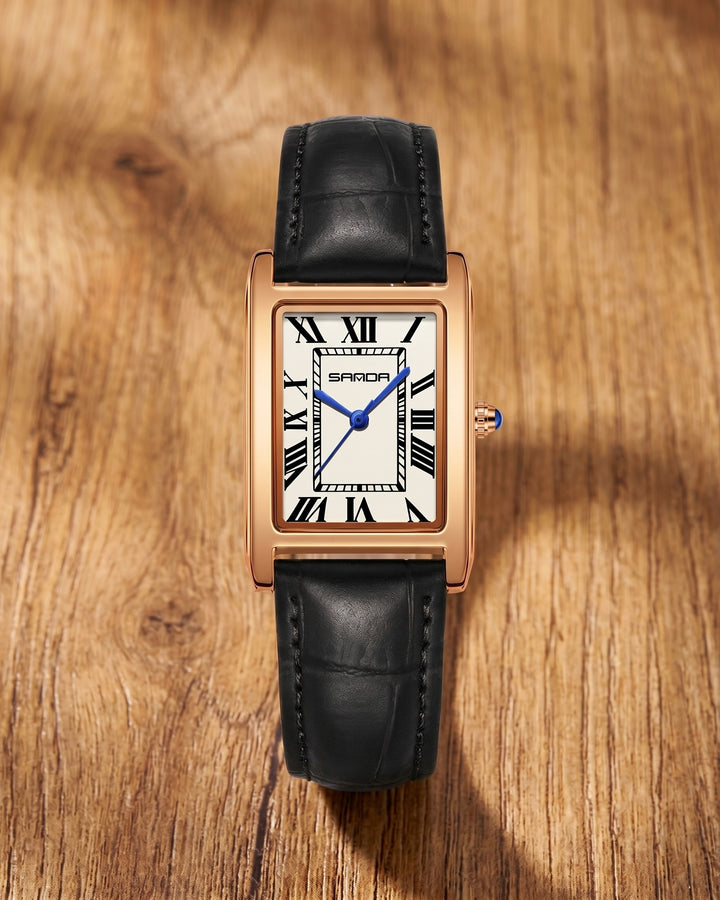 Eleonora Leather Tank Watch