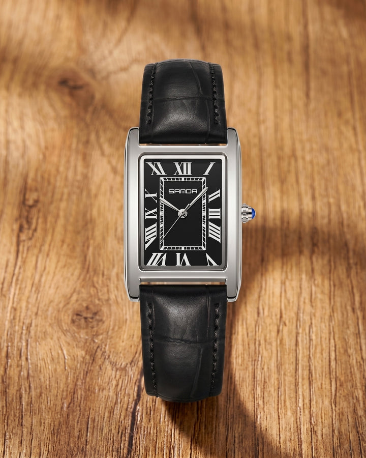 Eleonora Leather Tank Watch