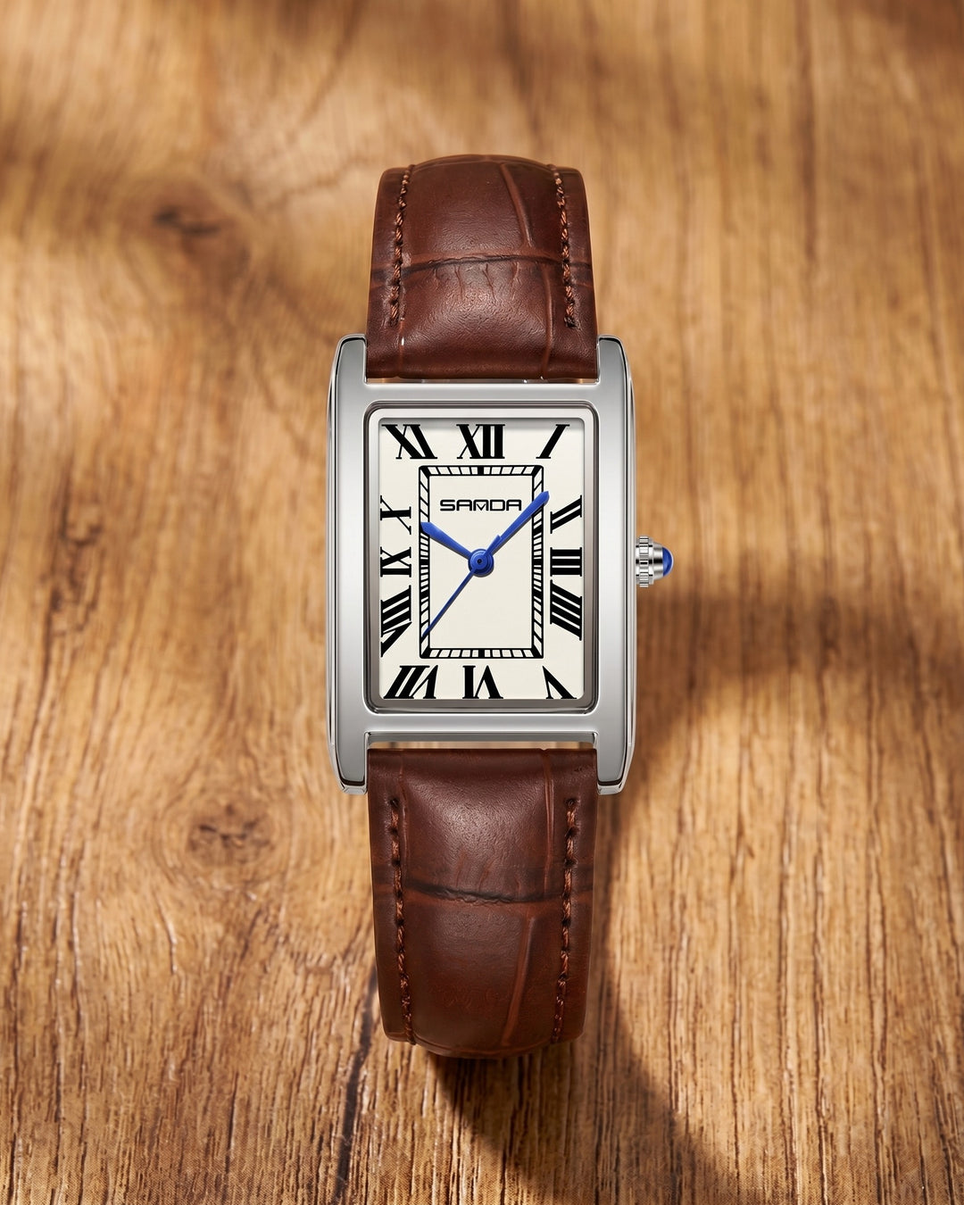 Eleonora Leather Tank Watch