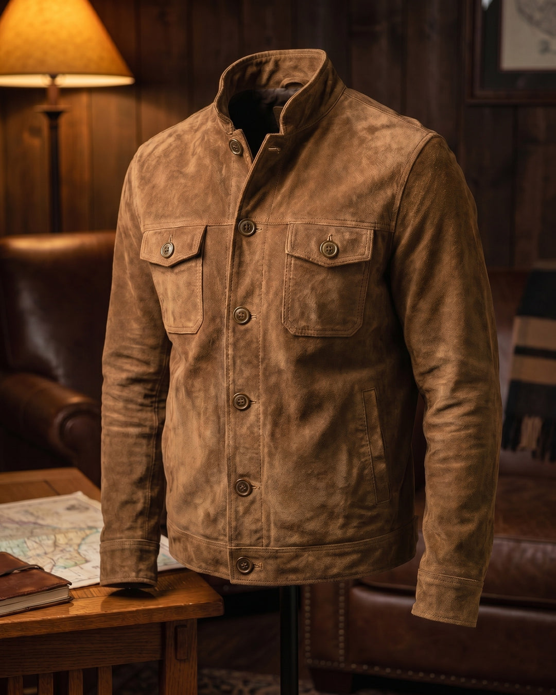 Vincenzo Suede Shirt Jacket