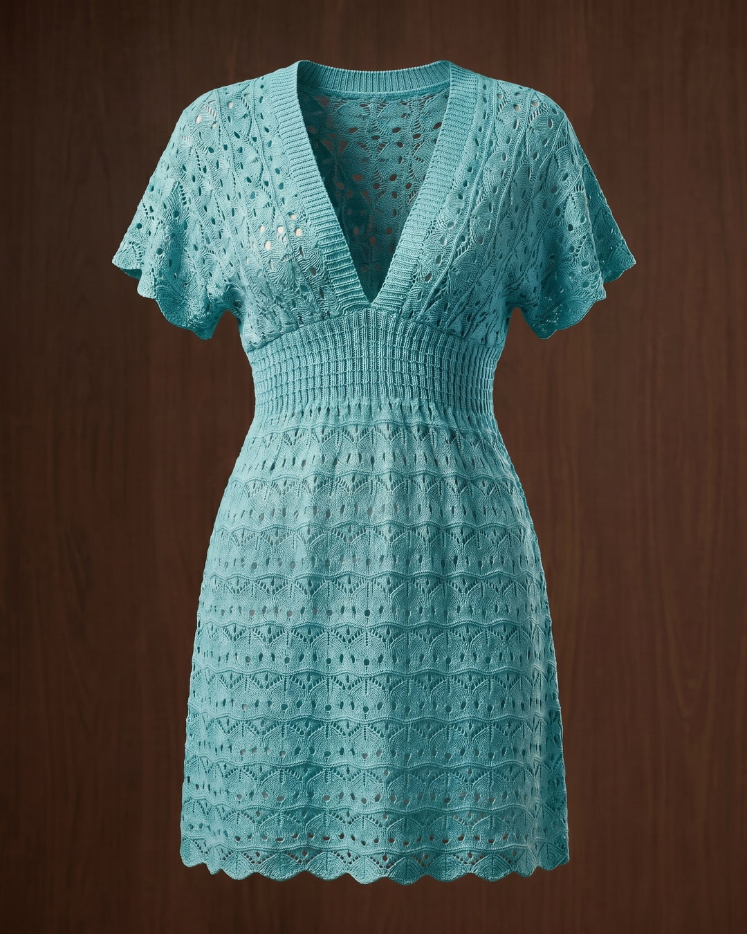 Romina Open-Knit Mini Dress