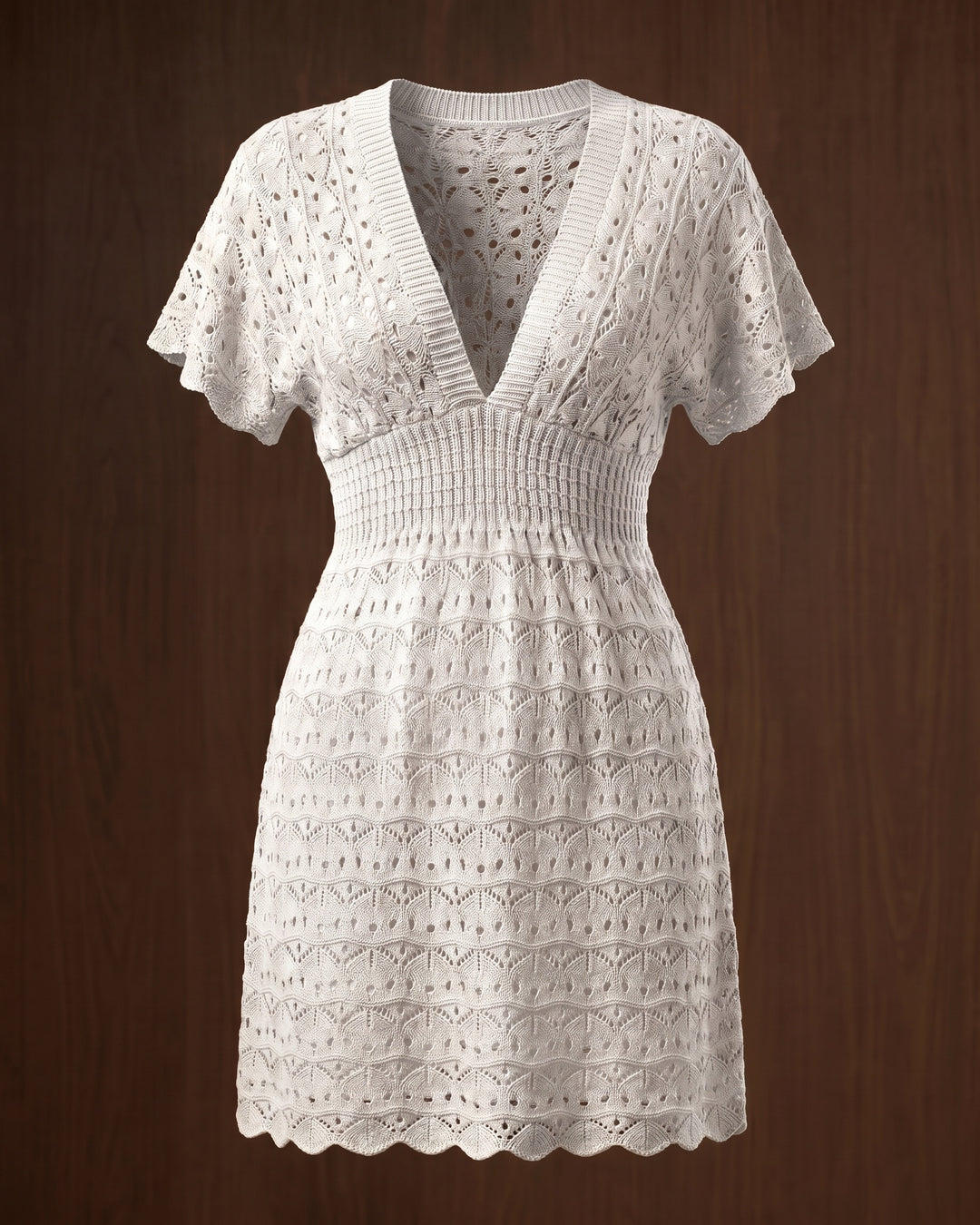 Romina Open-Knit Mini Dress