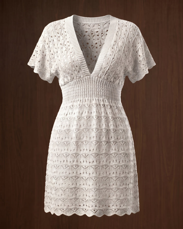 Romina Open-Knit Mini Dress