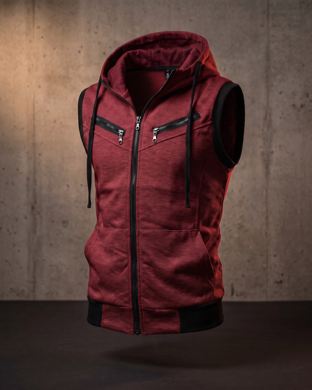 Domenico Cotton Blend Hoodie Vest