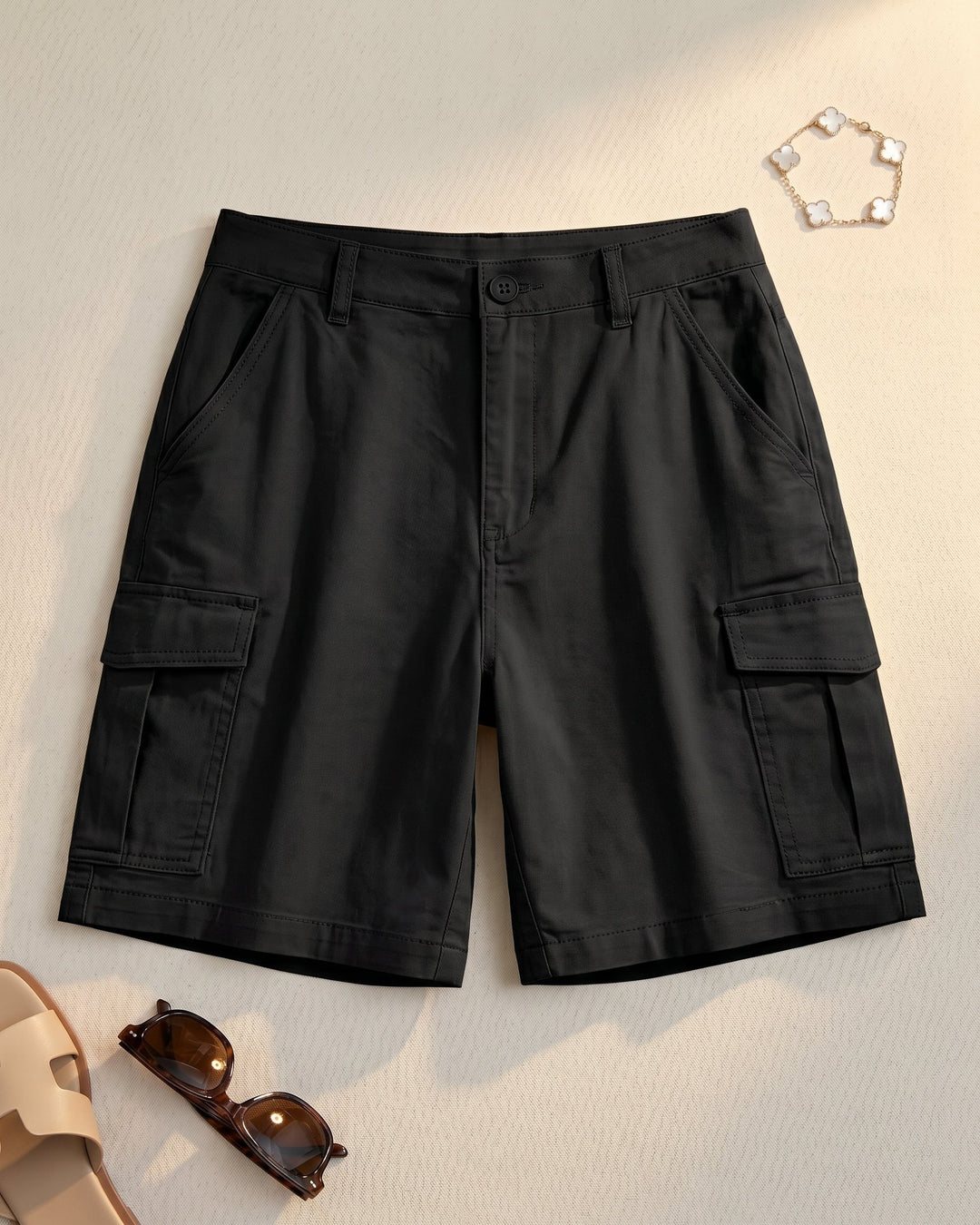 Clara Cotton Blend Cargo Shorts