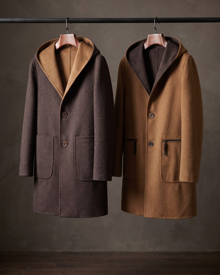 Giacomo Wool Reversible Hooded Coat