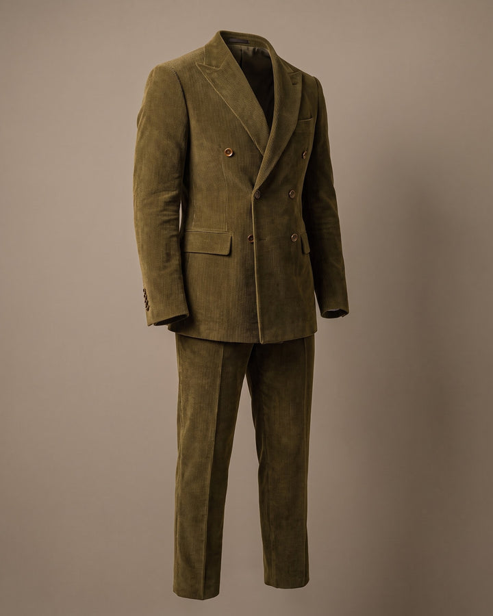 Salvador Corduroy Double-Breasted Suit Set