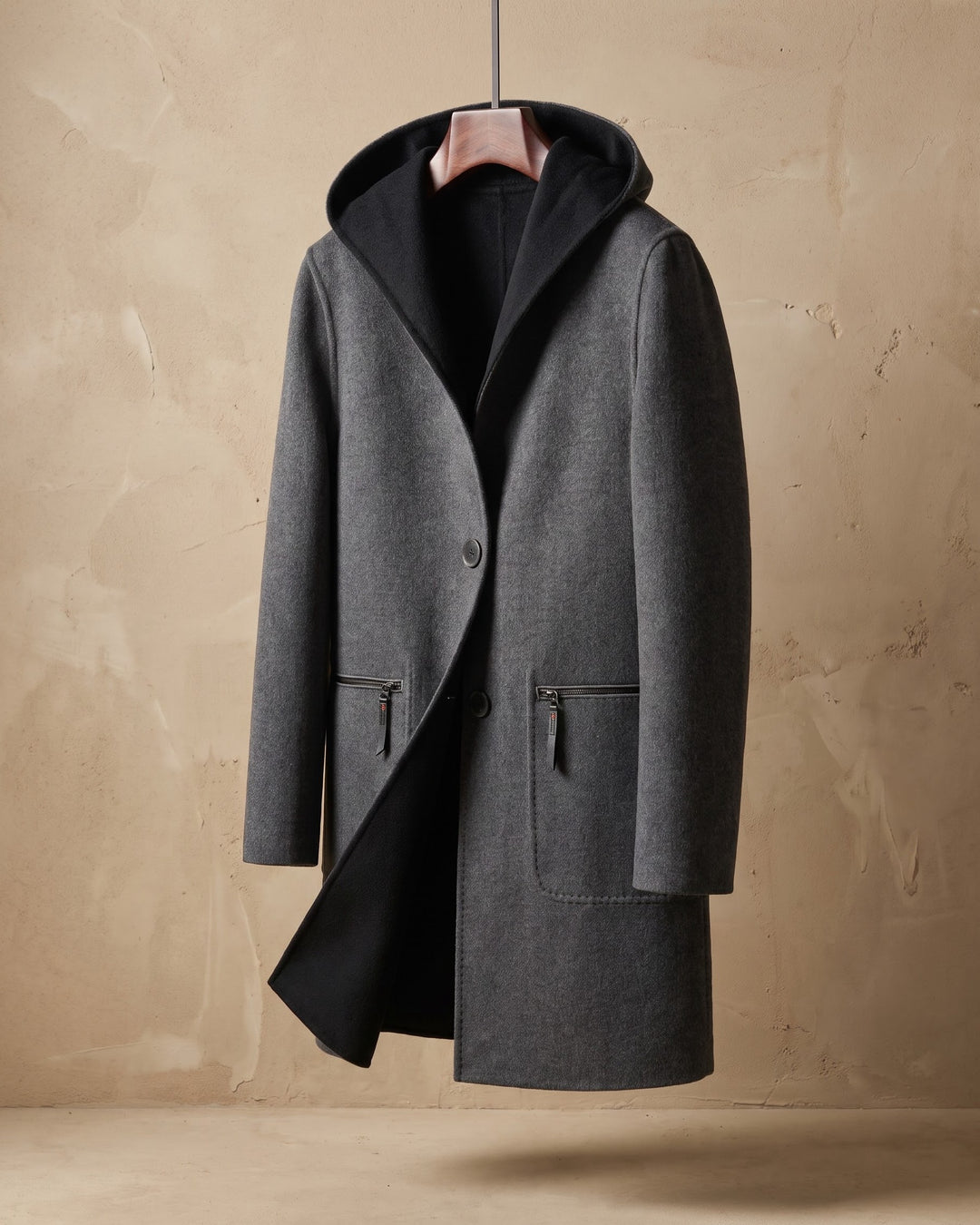 Giacomo Wool Reversible Hooded Coat